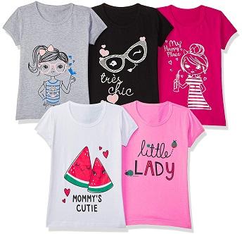 T2F Girl's 5 Combo Tshirts