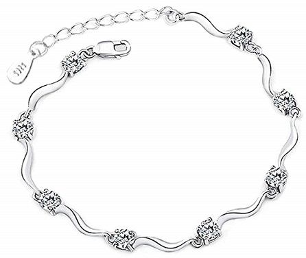 YC Crystals Swarovski Silver Bracelet