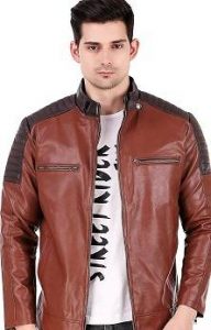 Leather Retail Padding Design Faux Leather Jacket