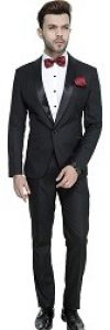 Manq Men's Slim Fit Tuxedo Suit