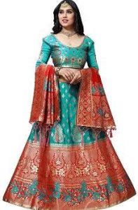 Mansvi Fashion Silk Blend Rajputi Dress