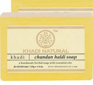 Khadi Natural Chandan Haldi Handmade Soap
