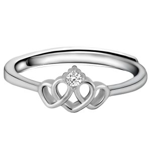 Giva Chahat's Crowning Heart Silver Ring