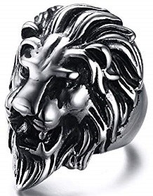 YC Lion Head Design Ring For Boy