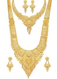 Mansiyaorange Gold Necklace Set