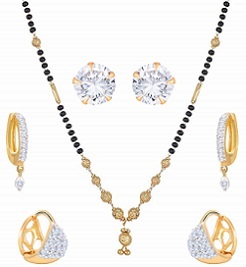 Zeneme Jewellery Set Gold Plated Mangalsutra