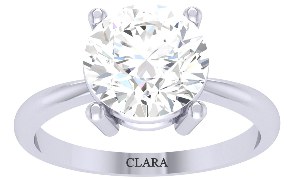 Clara 92.5 Sterling Silver Diamond Ring