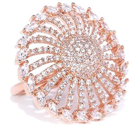 Priyaasi Rose Gold Plated Diamond Ring