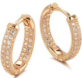 Shining Diva Fashion Gold Plated Earrings