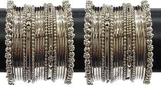 YouBella Jewellery Traditional Silver Plated Oxidized Bracelet