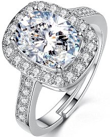 Youbella Stylish Solitaire Crystal Ring