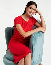 Amazon Brand Cotton Knee Length Nightgown