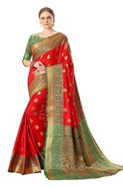 Amazon Brand Kanchipuram Silk Blend Saree
