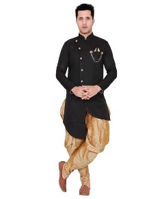 Honey Fashion Men's Solid Sherwani