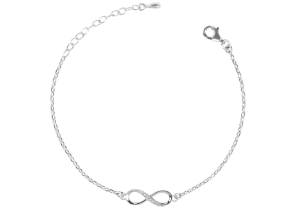 Clara Silver Infinity Bracelet