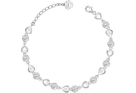 Giva Heartlock Silver Bracelet