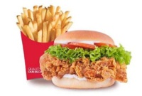 Cheesy Chicken Zinger With Fries Combo