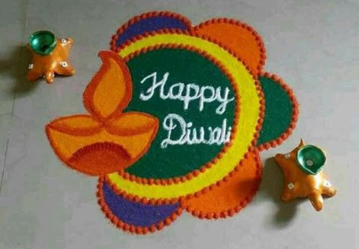 Easy Diwali Rangoli Designs 10