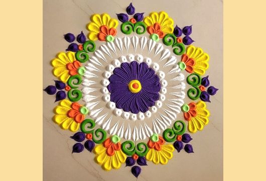 Flower Fancy Rangoli Design (2)