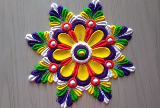 Flower Fancy Rangoli Design (4)