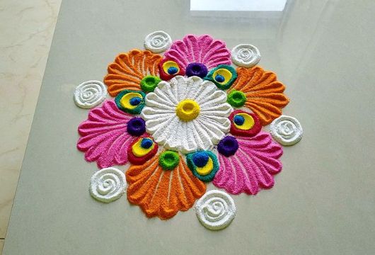 Flower Fancy Rangoli Design (5)