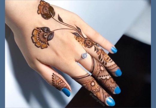 Beautiful Left Hand Mehndi Design (2)