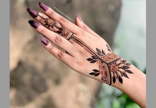 Beautiful Left Hand Mehndi Design (4)