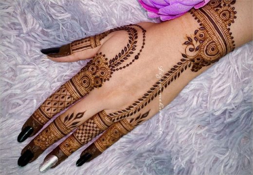 Beautiful Left Hand Mehndi Design (6)