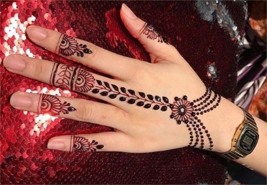 Beautiful Left Hand Mehndi Design (9)