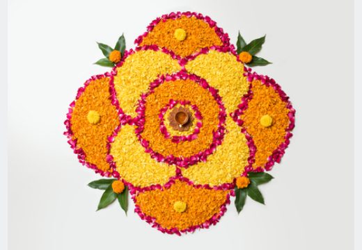 Floral Art Rangoli Designs 7