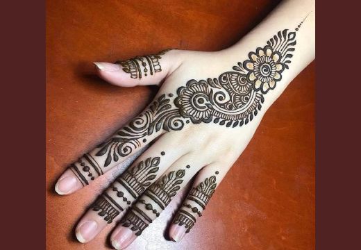 Full Left Hand Mehndi Design (4)