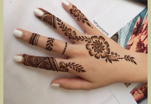 Left Hand Mehndi Design Simple (1)
