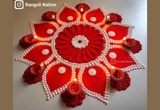 Simple Diwali Rangoli Design 1