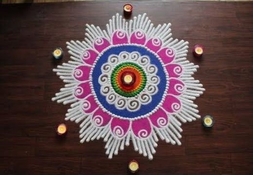 Simple Diwali Rangoli Design 10