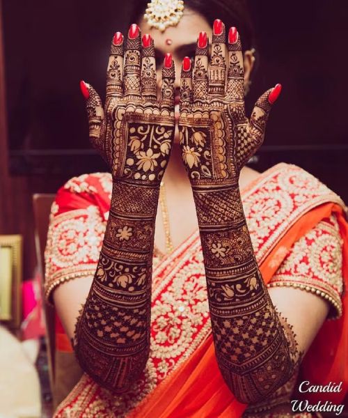 Bridal Back Hand Mehndi Design 1