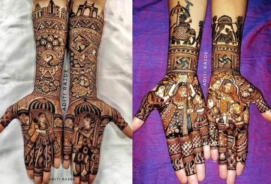 Front Hand Mehndi For Bridal 9