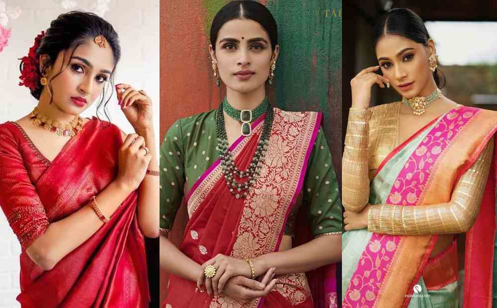 50+ Latest Silk Saree Blouse Designs and Style Ideas 2024