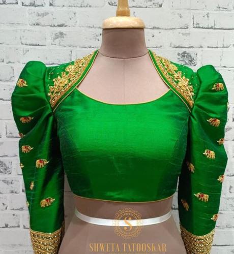 Unique Pattu Saree Blouse Designs 4