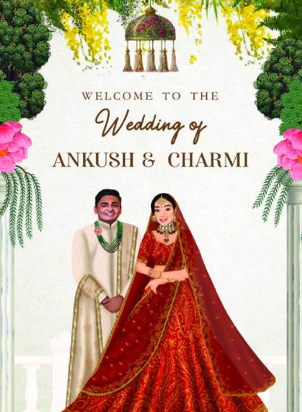 Hindu Wedding Card Design 8